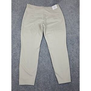 H&M Women's Beige Slacks Regular Waist Ankle Length Elastic Waist Size 14